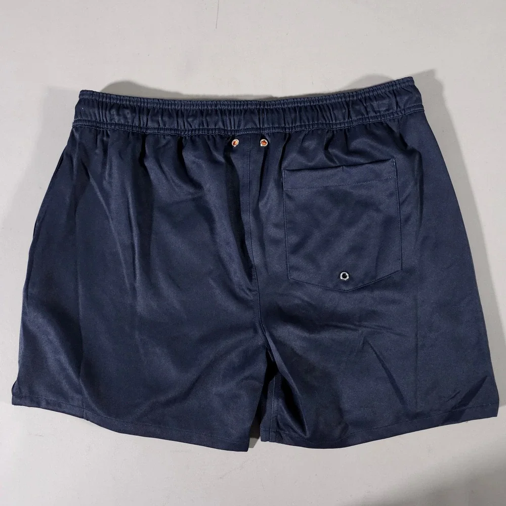 Robert Graham Swim Trunks Mens Medium Navy Blue Monkey Business Martini SMRG112
